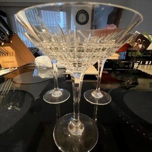 Faberge D'Arcy Clear Crystal Martini Glasses